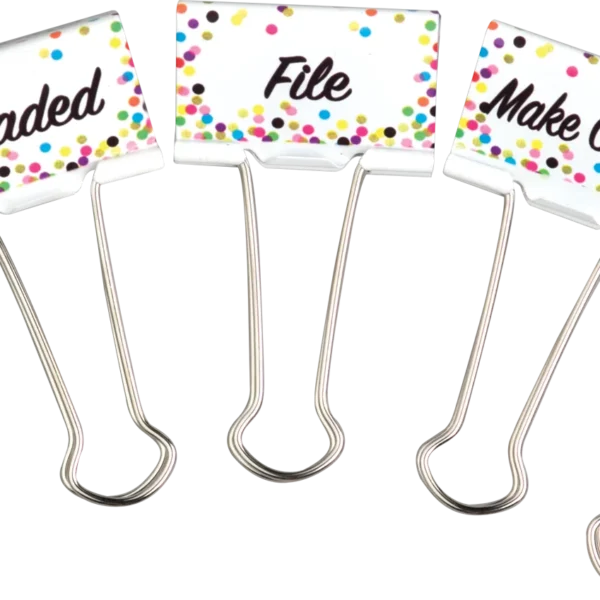 Confetti Classroom Management Large Binder Clips