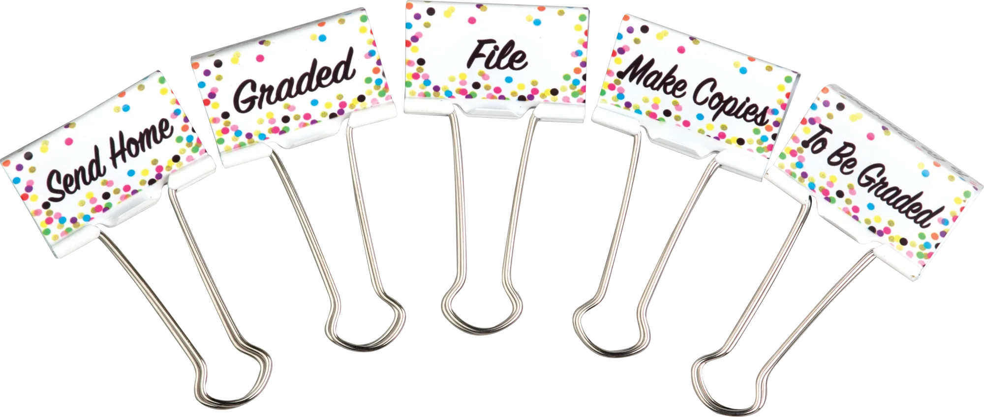 Confetti Classroom Management Large Binder Clips