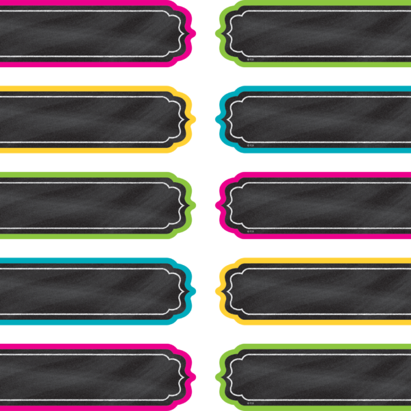 Chalkboard Brights Labels