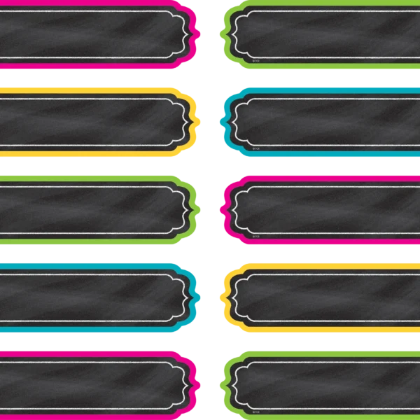Chalkboard Brights Labels