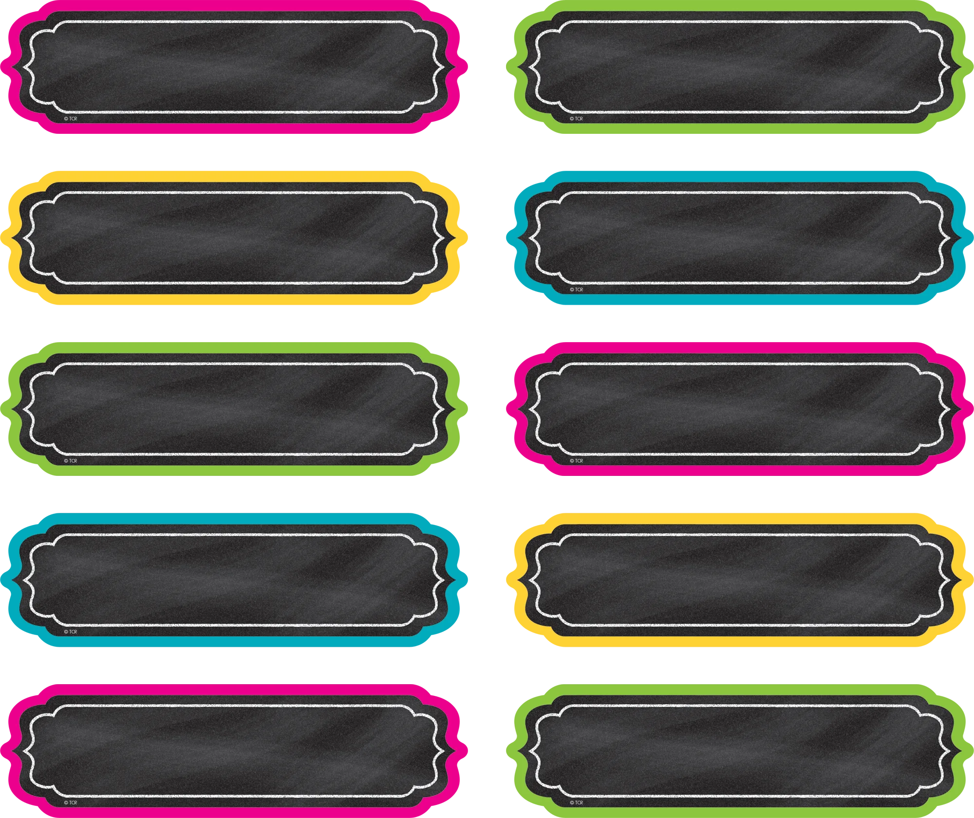 Chalkboard Brights Labels