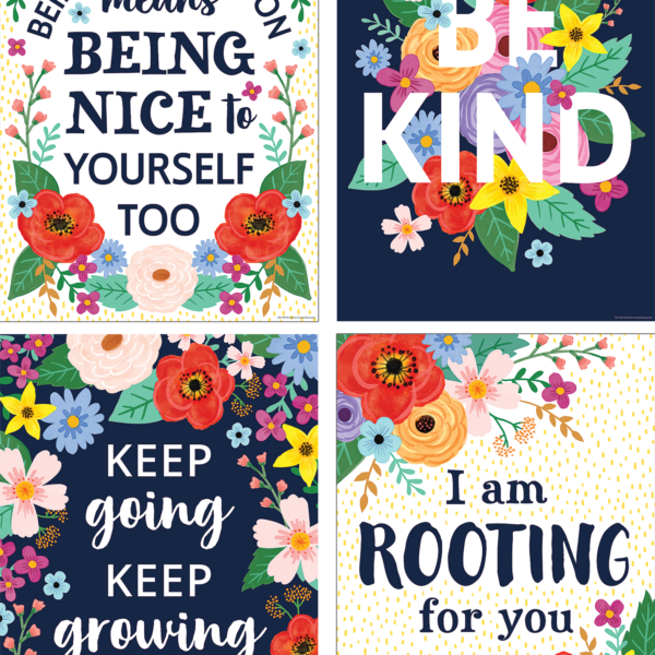 Wildflowers Positive Poster Set (4)
