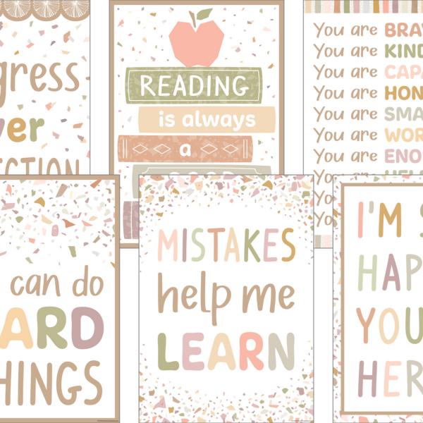 Terrazzo Tones Positive Poster Set (6)