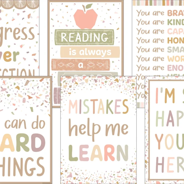 Terrazzo Tones Positive Poster Set (6)