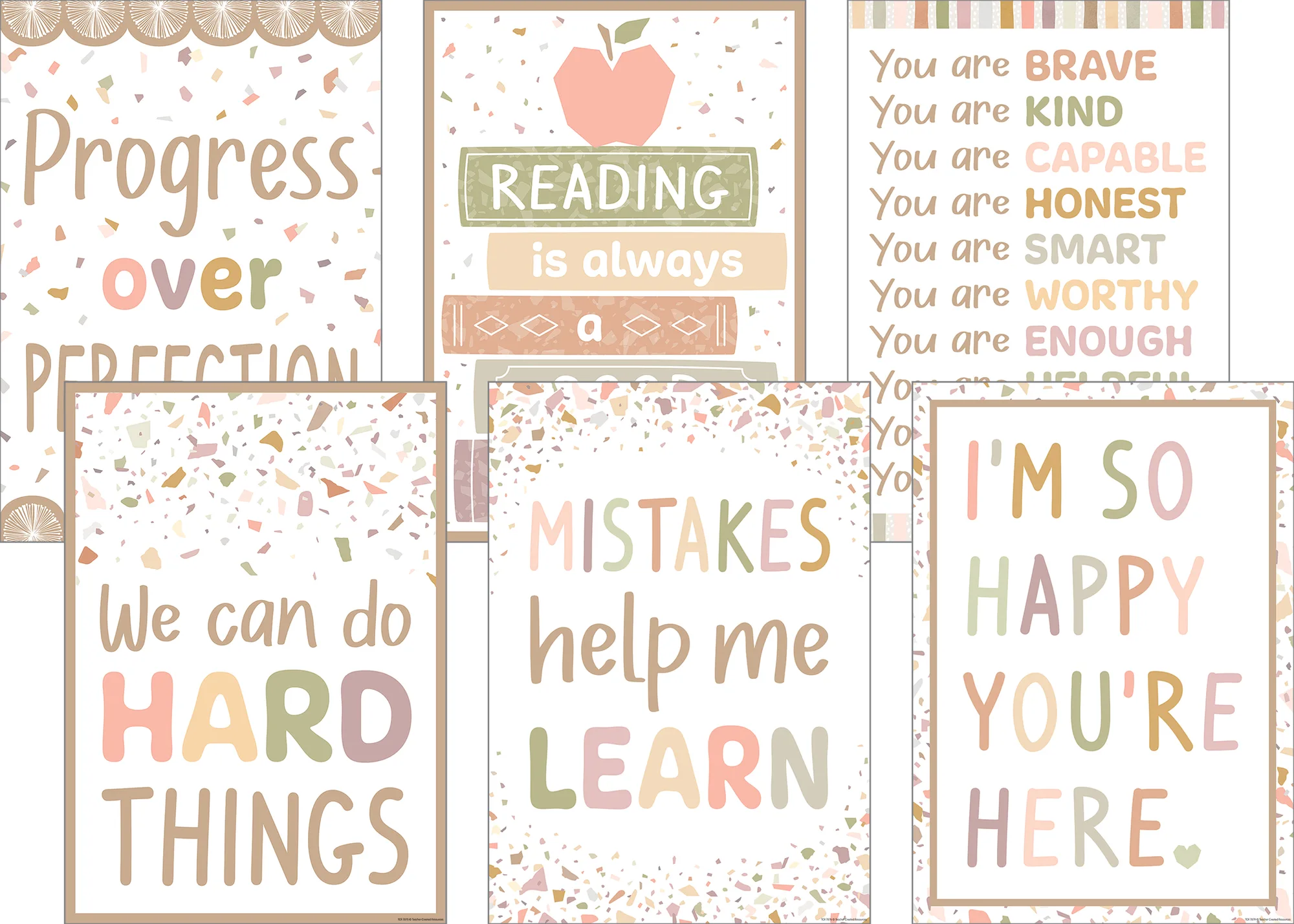 Terrazzo Tones Positive Poster Set (6)