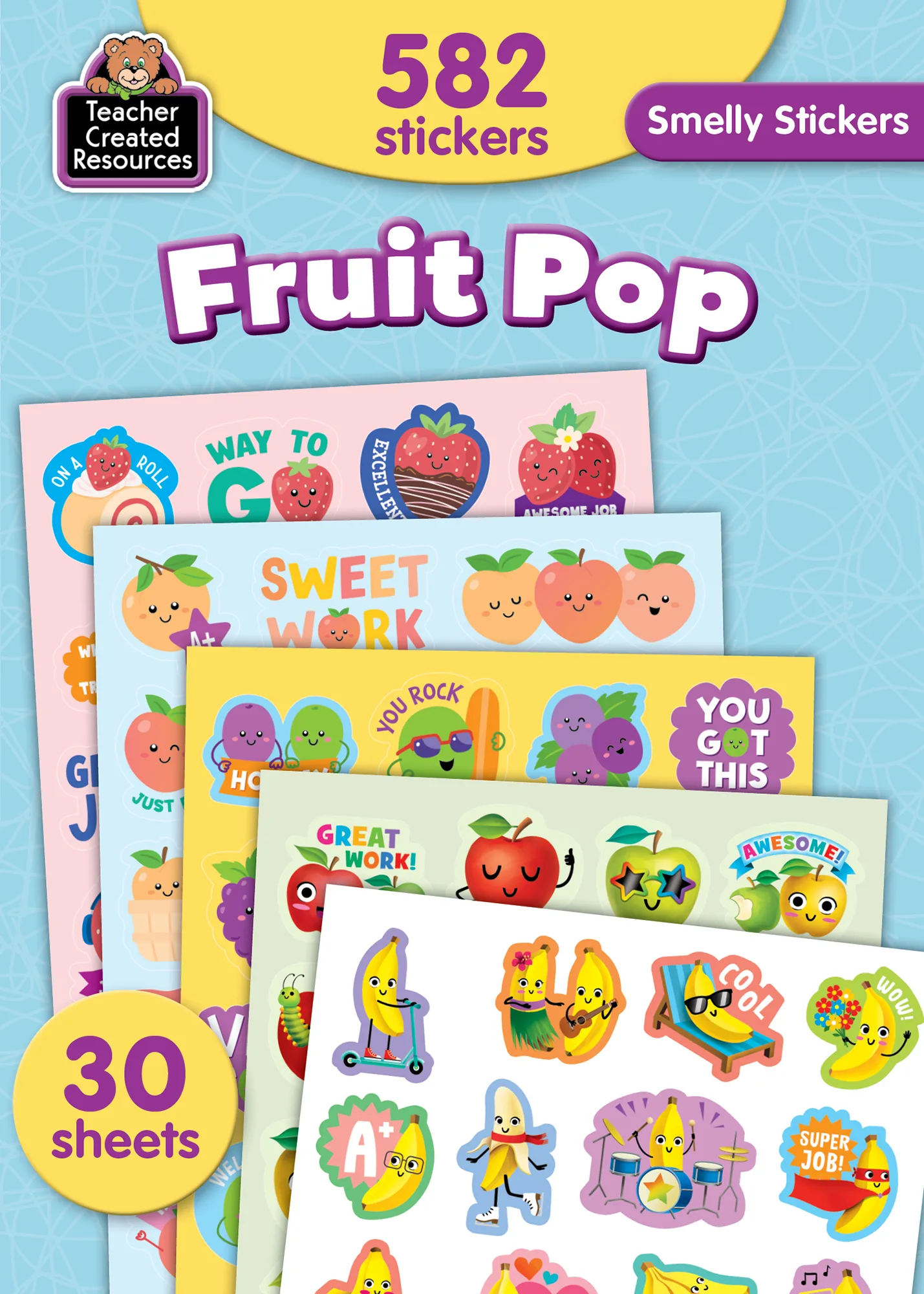 Fruit Pop Smelly Sticker Set (5) (Not in retail-friendly packaging)