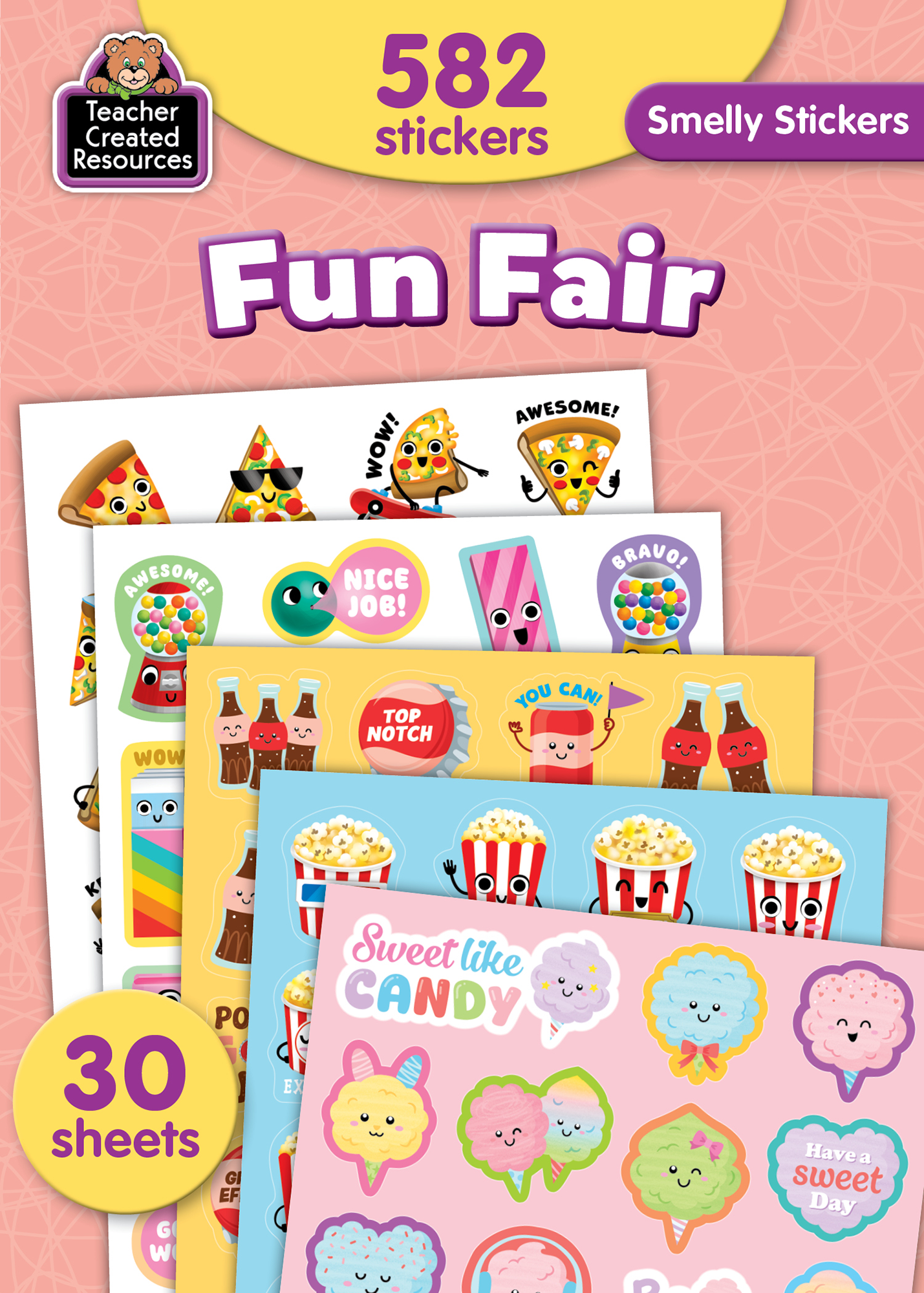 Fun Fair Smelly Sticker Set (5) (Not in retail-friendly packaging)