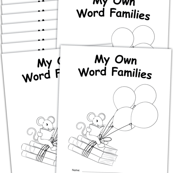 My Own Books: My Word Families Book, 10 Pa