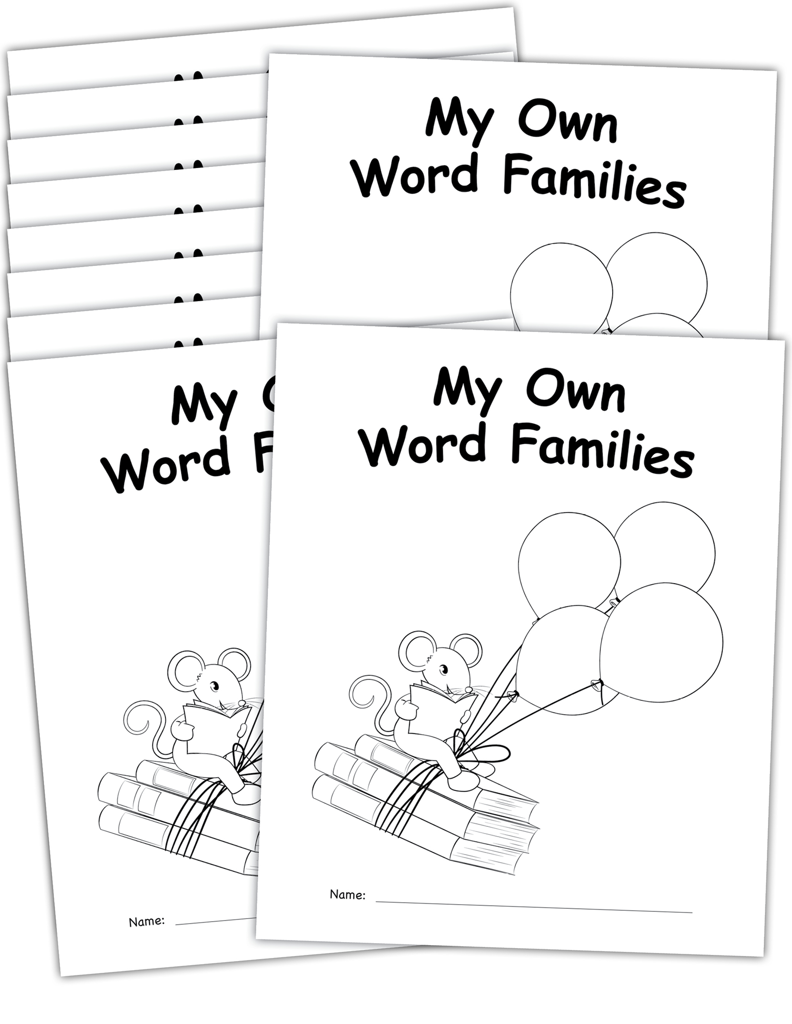 My Own Books: My Word Families Book, 10 Pa