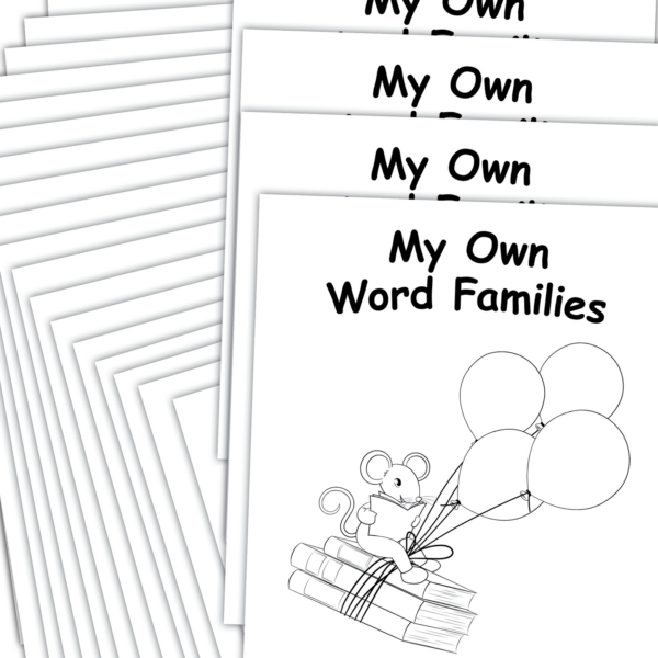 My Own Books: My Word Families Book, 25 Pa