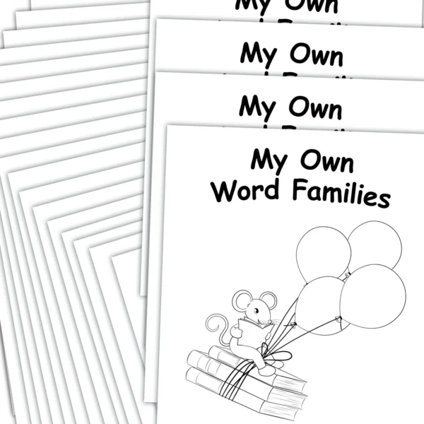 My Own Books: My Word Families Book, 25 Pa
