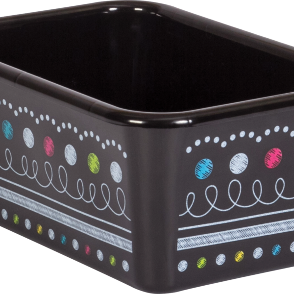 Chalkboard Brights Small Plastic Storage Bin