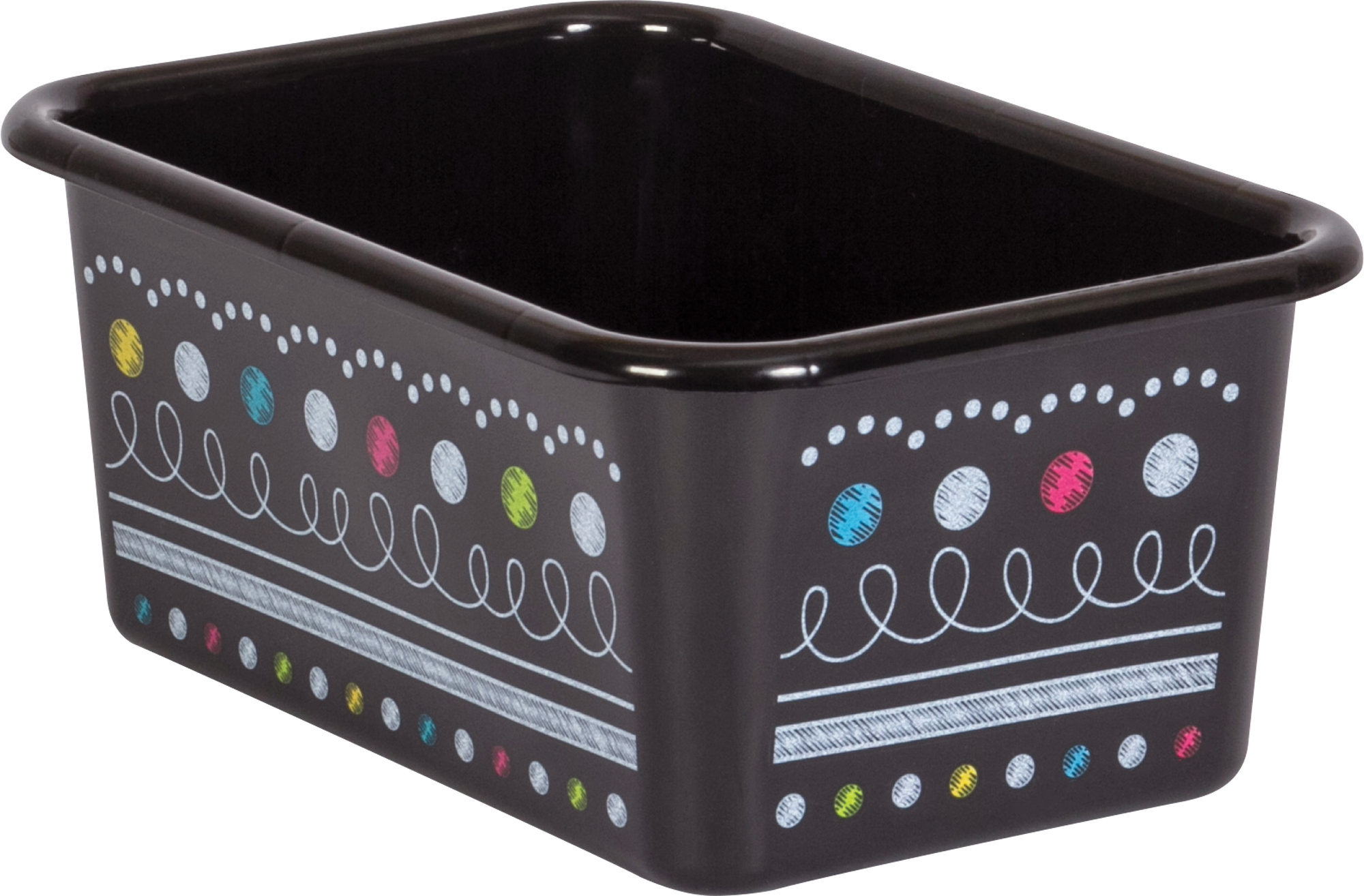 Chalkboard Brights Small Plastic Storage Bin