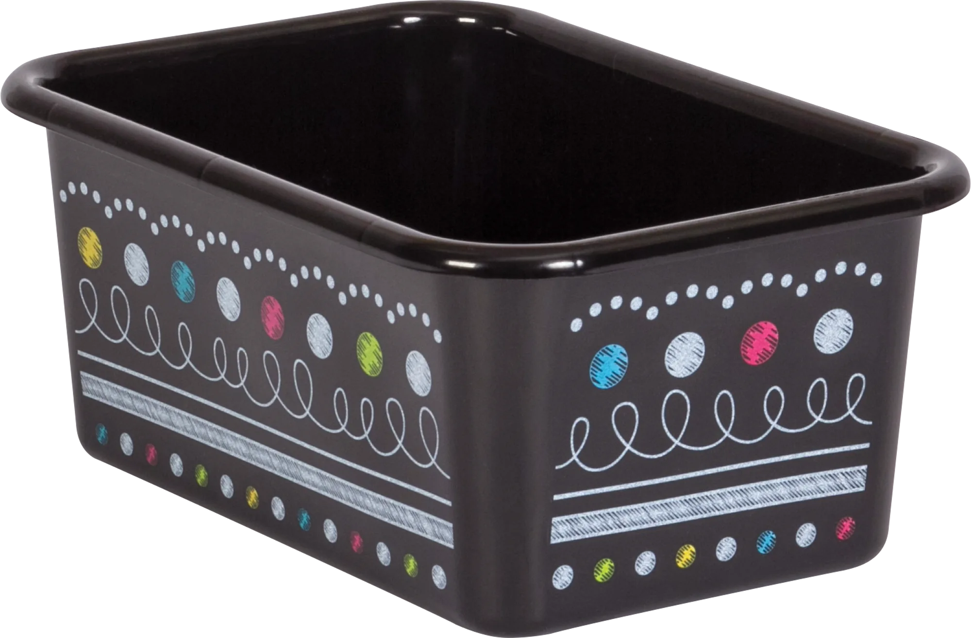 Chalkboard Brights Small Plastic Storage Bin