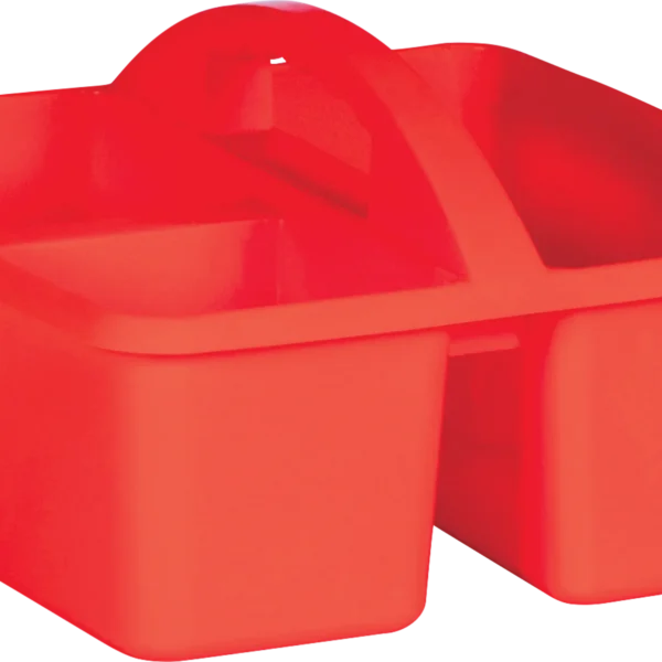 Red Plastic Storage Caddy