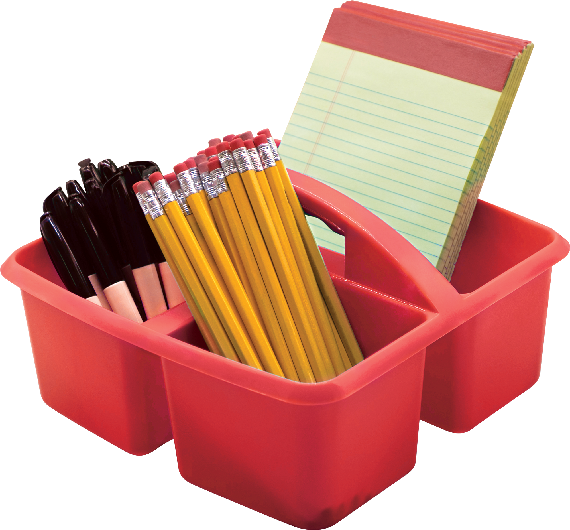 Red Plastic Storage Caddy - Image 2