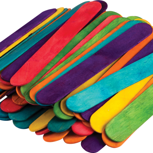STEM Basics: Multicolor Jumbo Craft Sticks - 200 Count