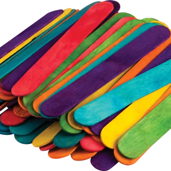 STEM Basics: Multicolor Jumbo Craft Sticks - 200 Count