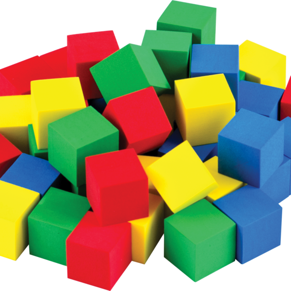 STEM Basics: Multicolor 3/4" Foam Cubes - 40 Count