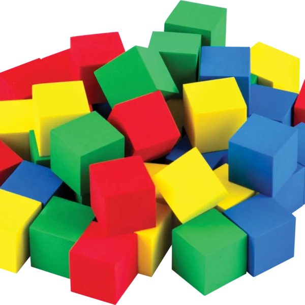 STEM Basics: Multicolor 3/4" Foam Cubes - 40 Count