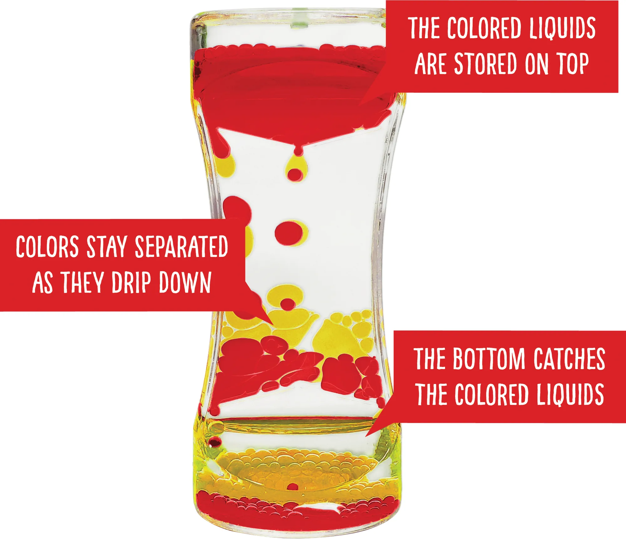 Red & Yellow Liquid Motion Bubbler - Image 2