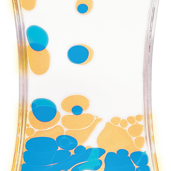 Blue & Yellow Liquid Motion Bubbler