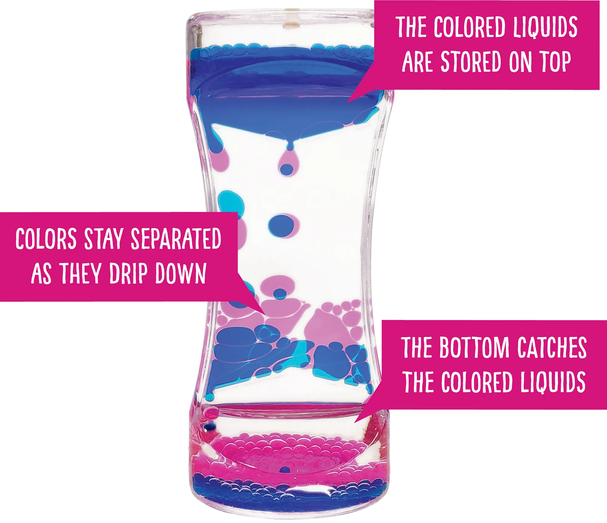 Blue & Pink Liquid Motion Bubbler - Image 2