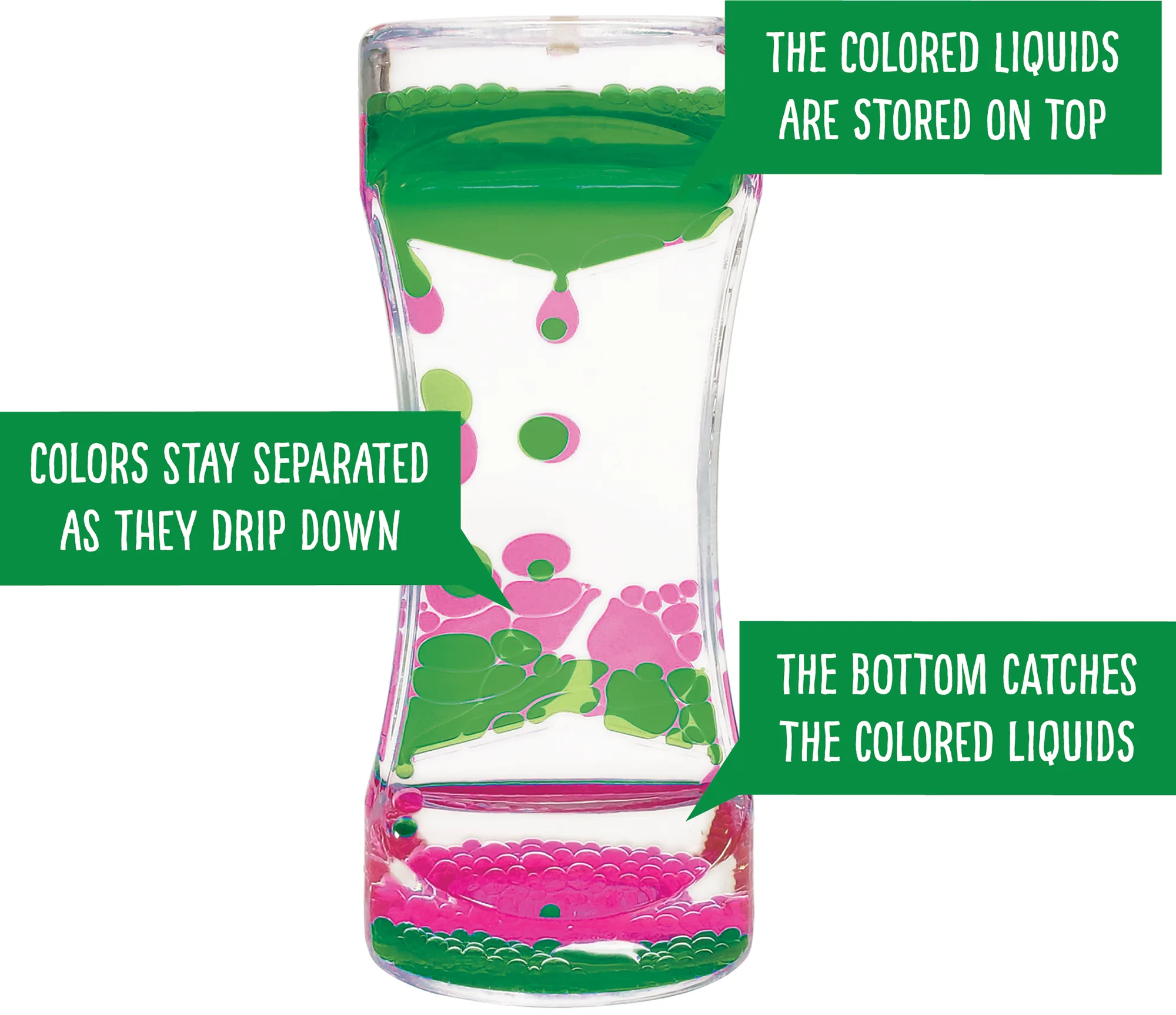 Pink & Green Liquid Motion Bubbler - Image 2