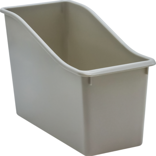 Gray Plastic Book Bin