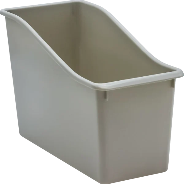 Gray Plastic Book Bin