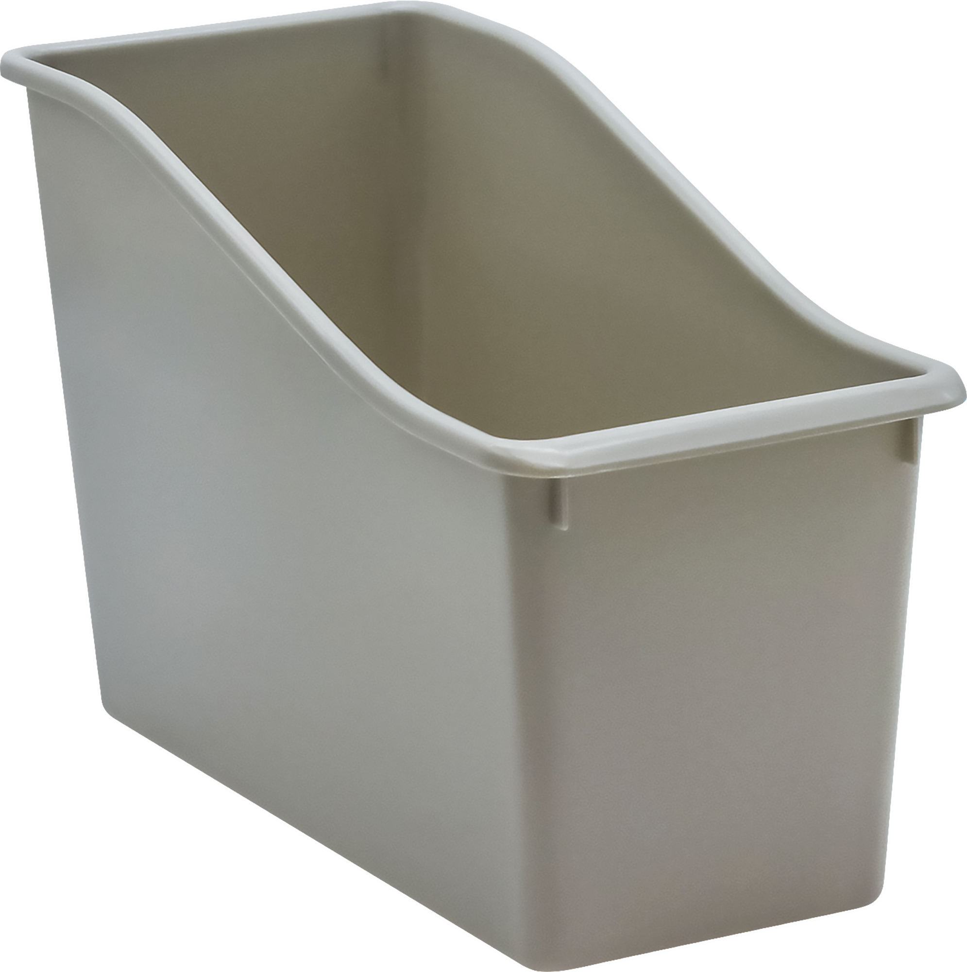 Gray Plastic Book Bin