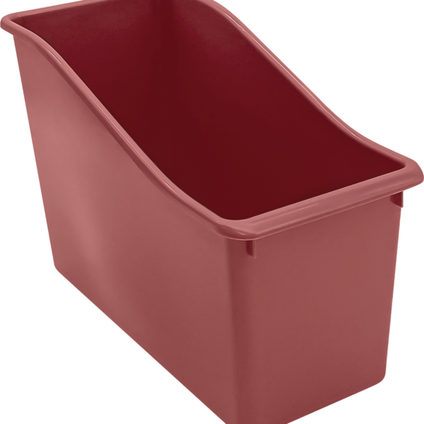 Deep Rose Plastic Book Bin