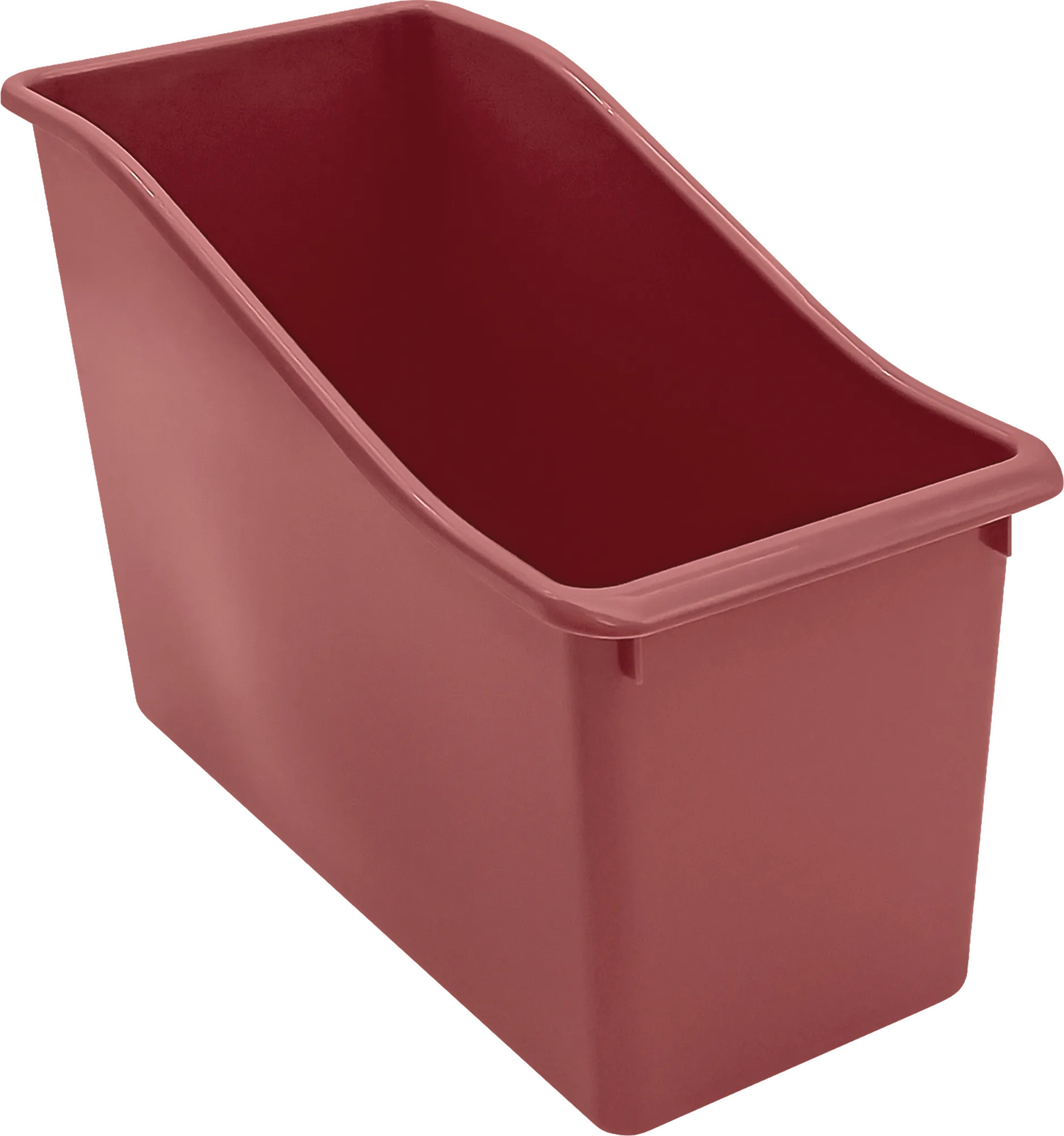 Deep Rose Plastic Book Bin
