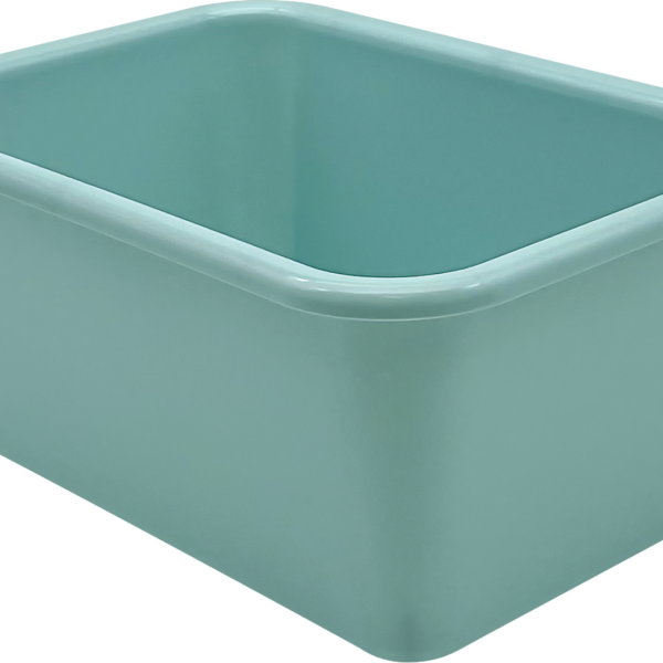 Calming Blue Small Plastic Storage Bin