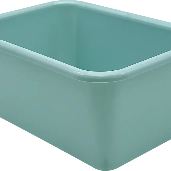 Calming Blue Small Plastic Storage Bin