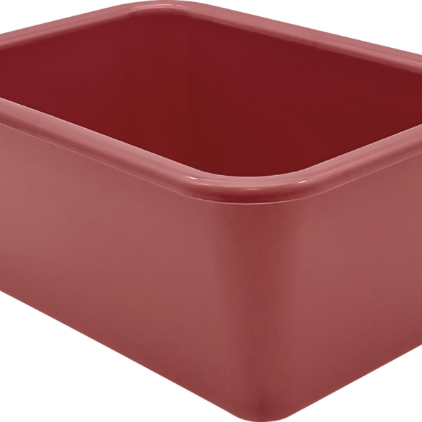 Deep Rose Small Plastic Storage Bin