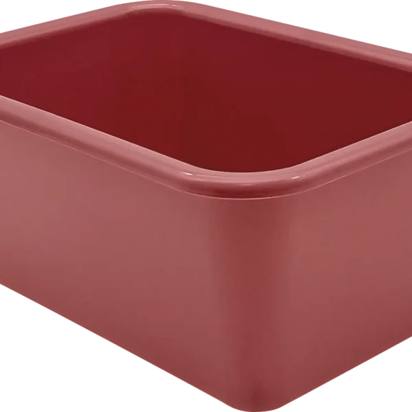 Deep Rose Small Plastic Storage Bin
