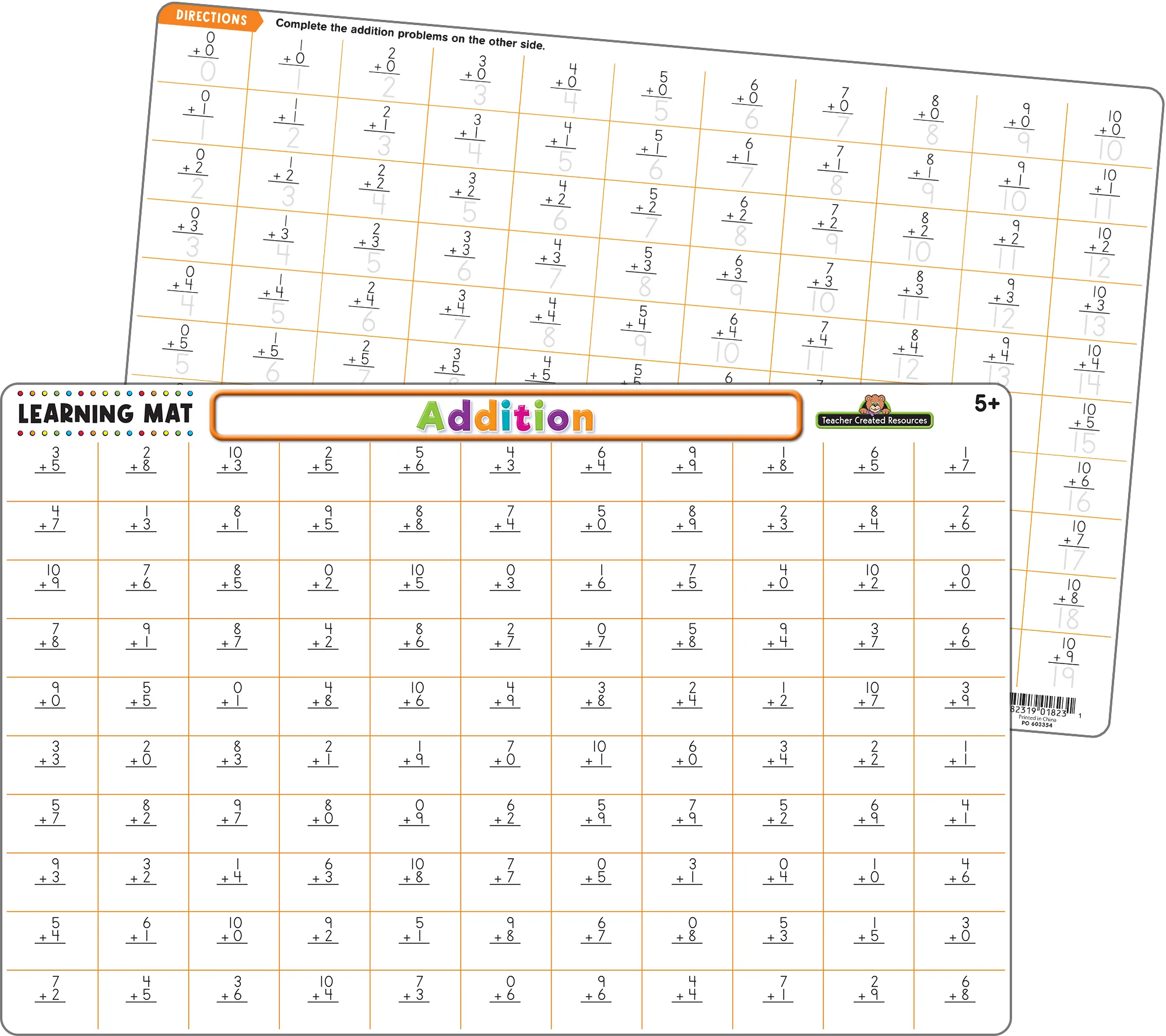 Addition Learning Mat