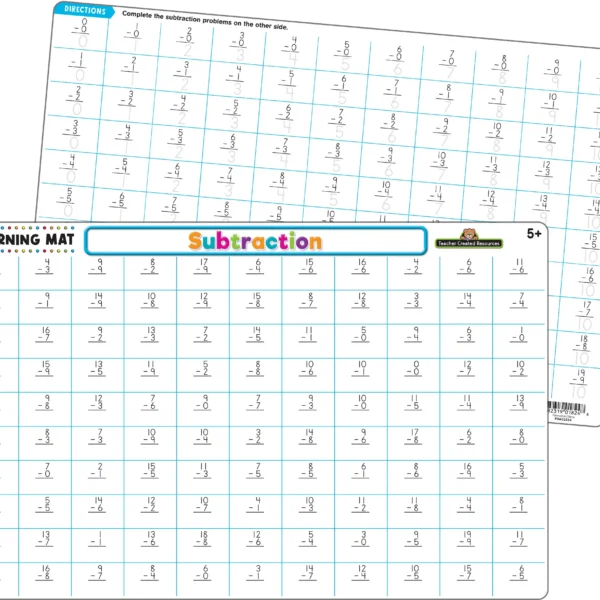 Subtraction Learning Mat