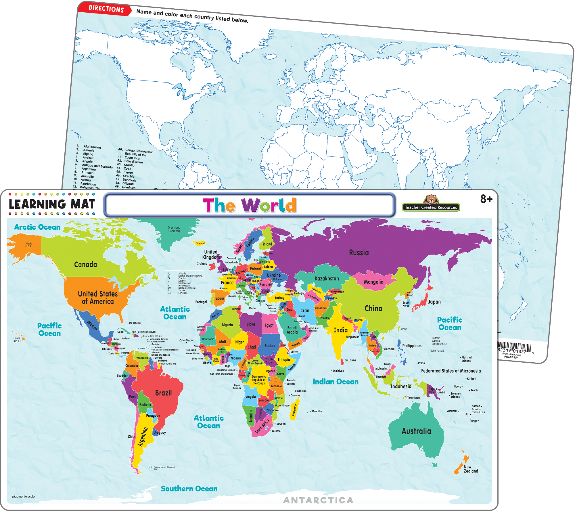 The World Map Learning Mat
