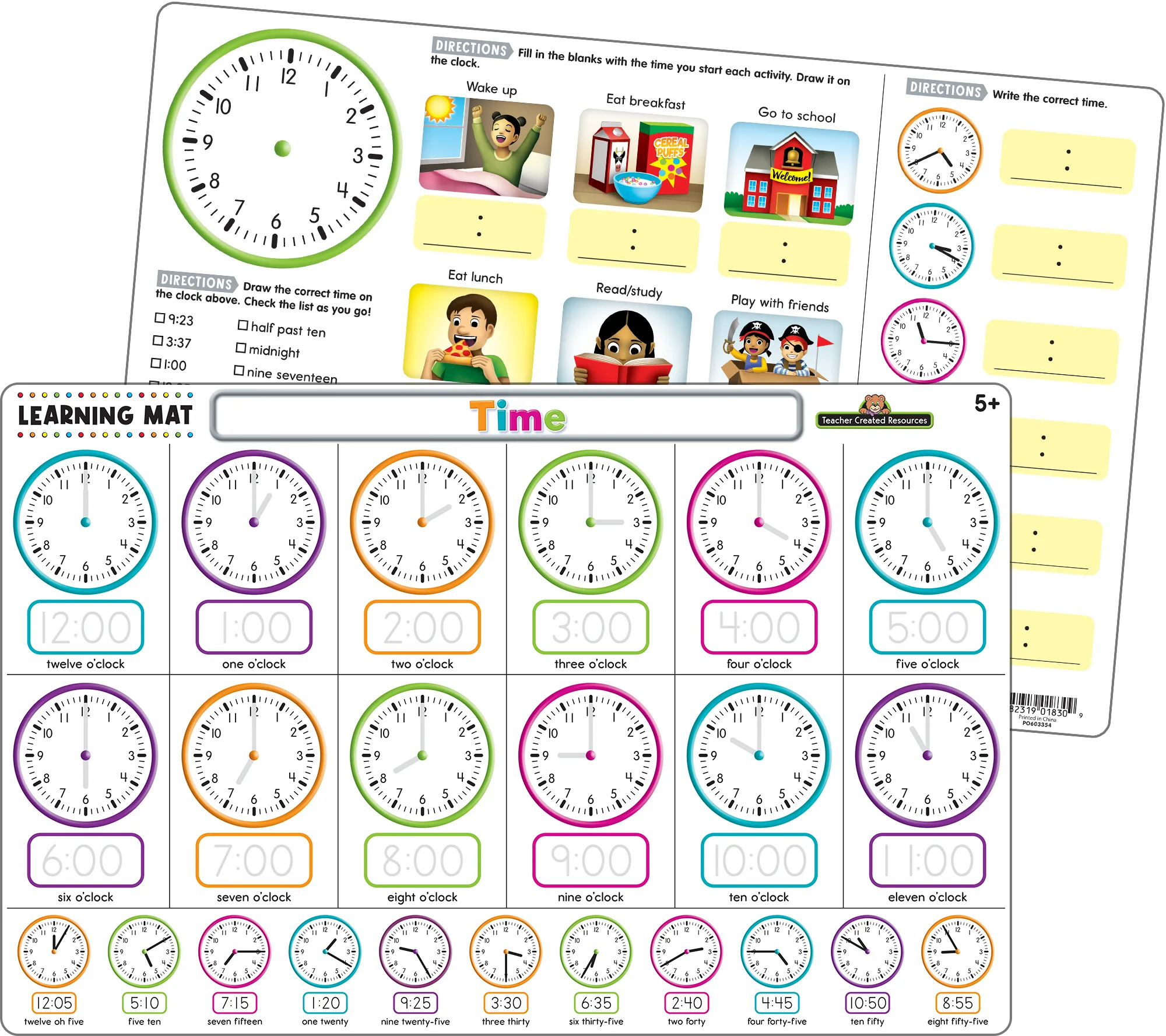 Time Learning Mat