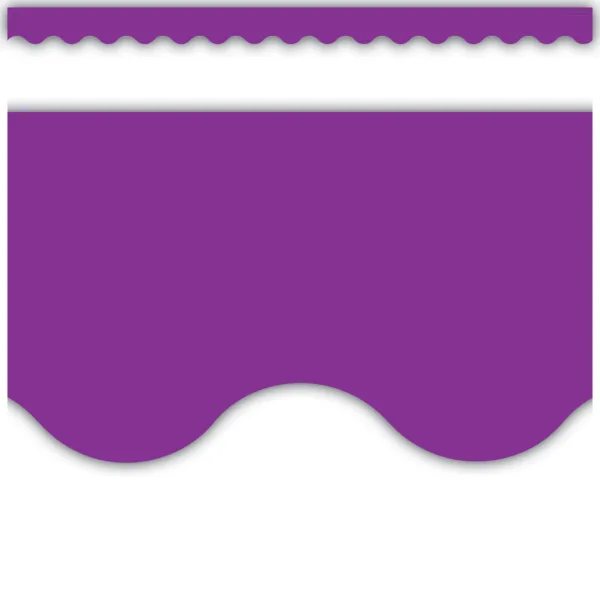 Purple Scalloped Border Trim