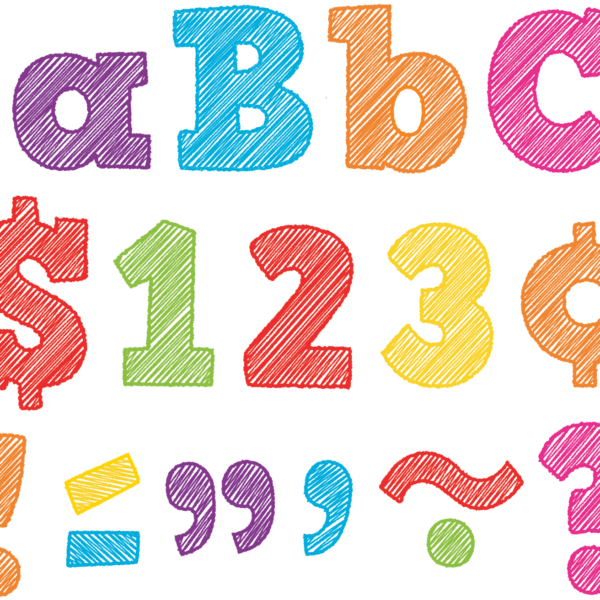 Scribble Bold Block 4" Letters Combo Pack
