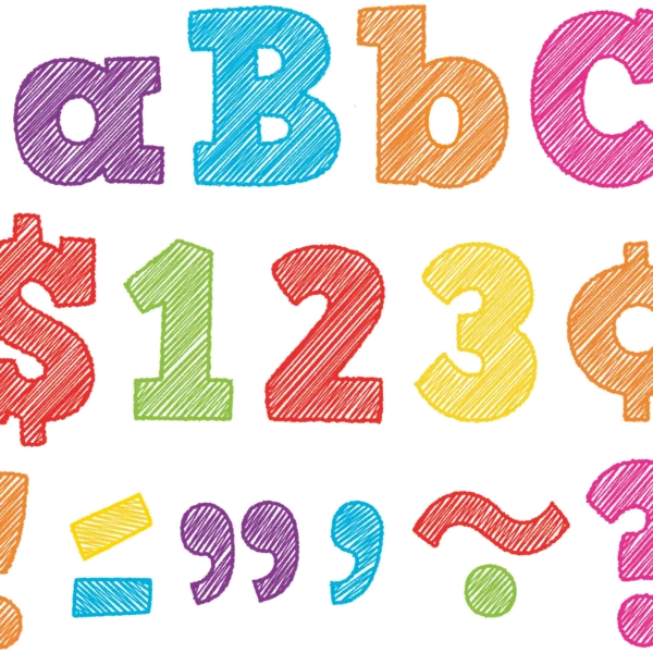 Scribble Bold Block 4" Letters Combo Pack