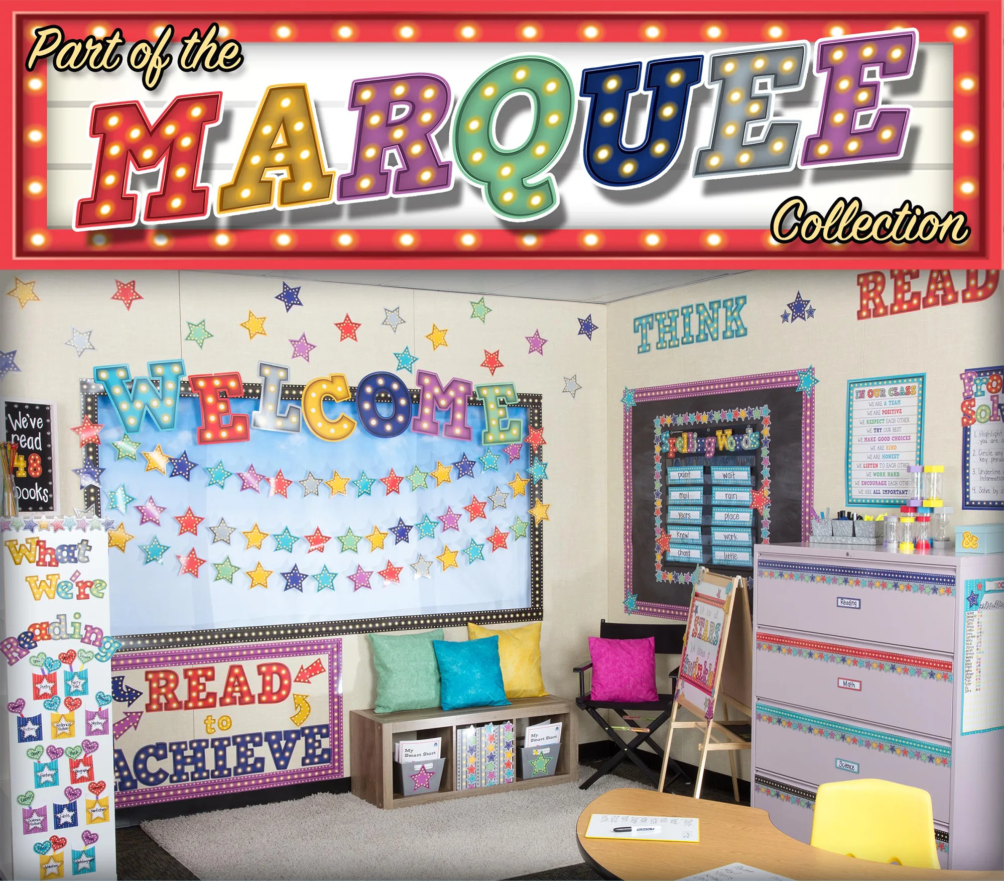 Marquee Stars Die-Cut Border Trim - Image 2