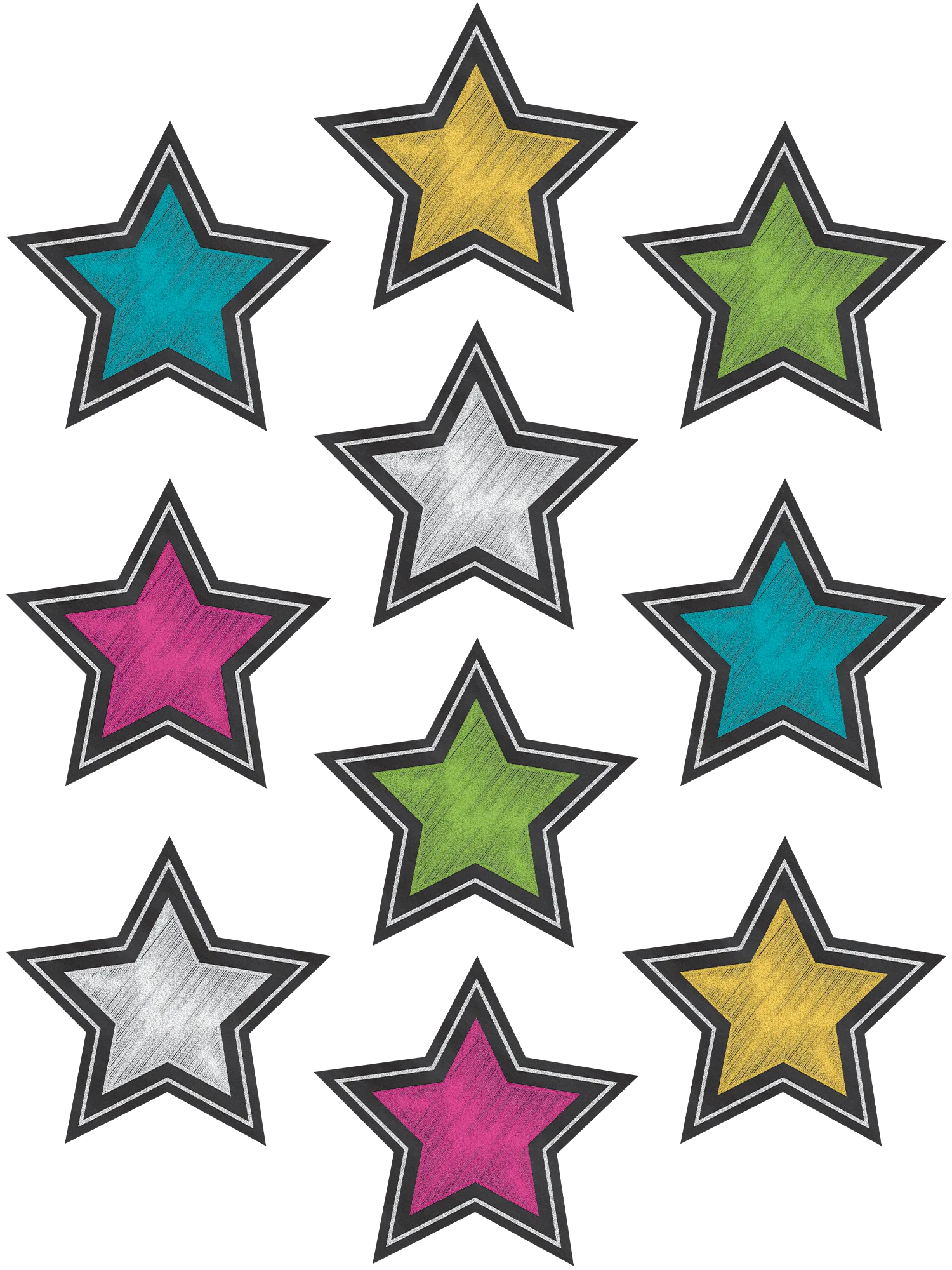 Chalkboard Brights Stars Accents