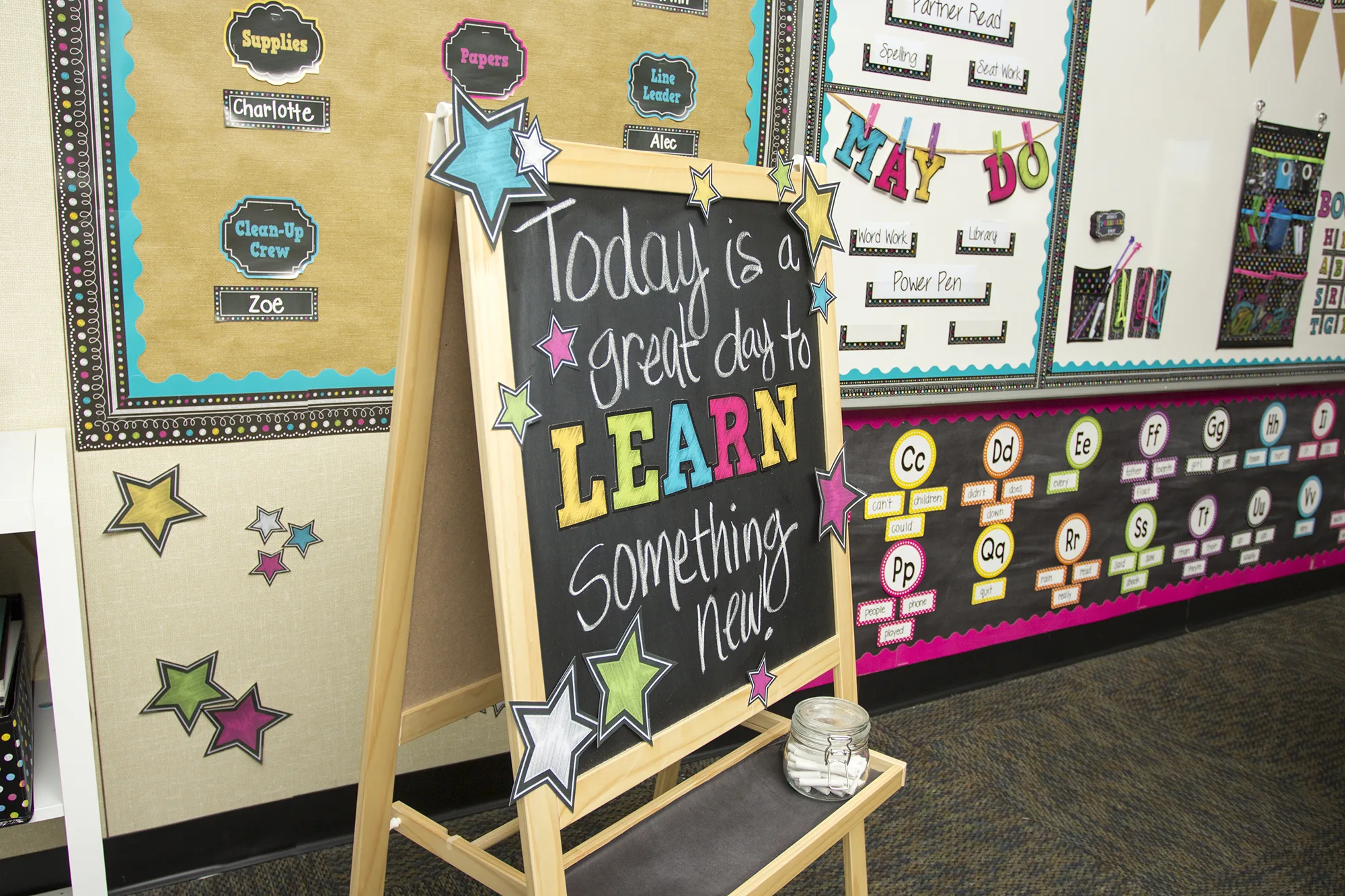 Chalkboard Brights Stars Accents - Image 2