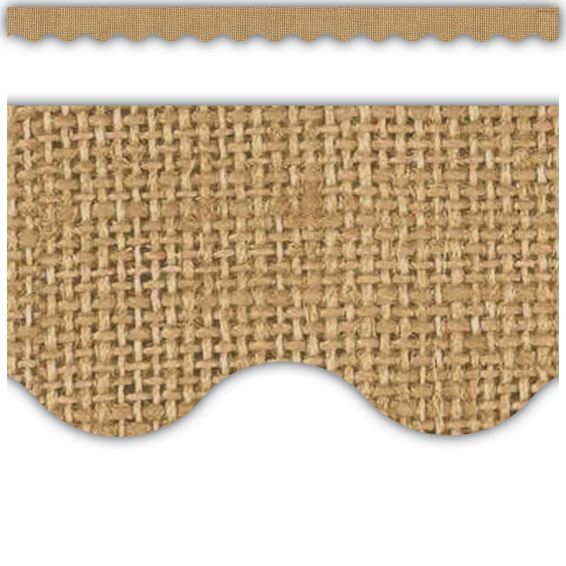 Burlap Scalloped Border Trim