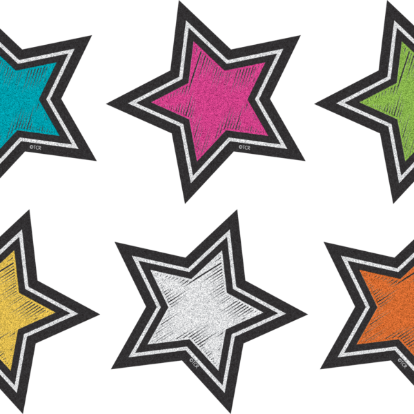 Chalkboard Brights Stars Mini Accents