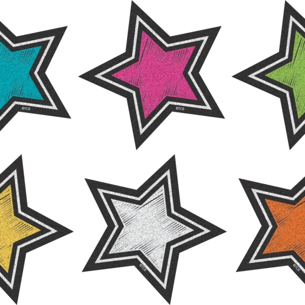 Chalkboard Brights Stars Mini Accents